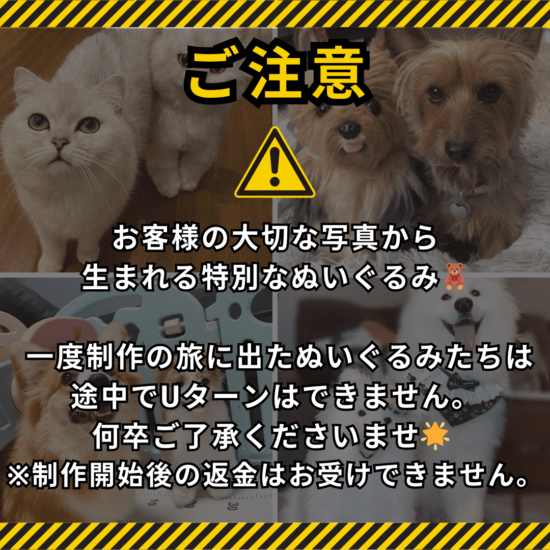 好きな写真で作るペットそっくりうちの子オリジナルぬいぐるみ