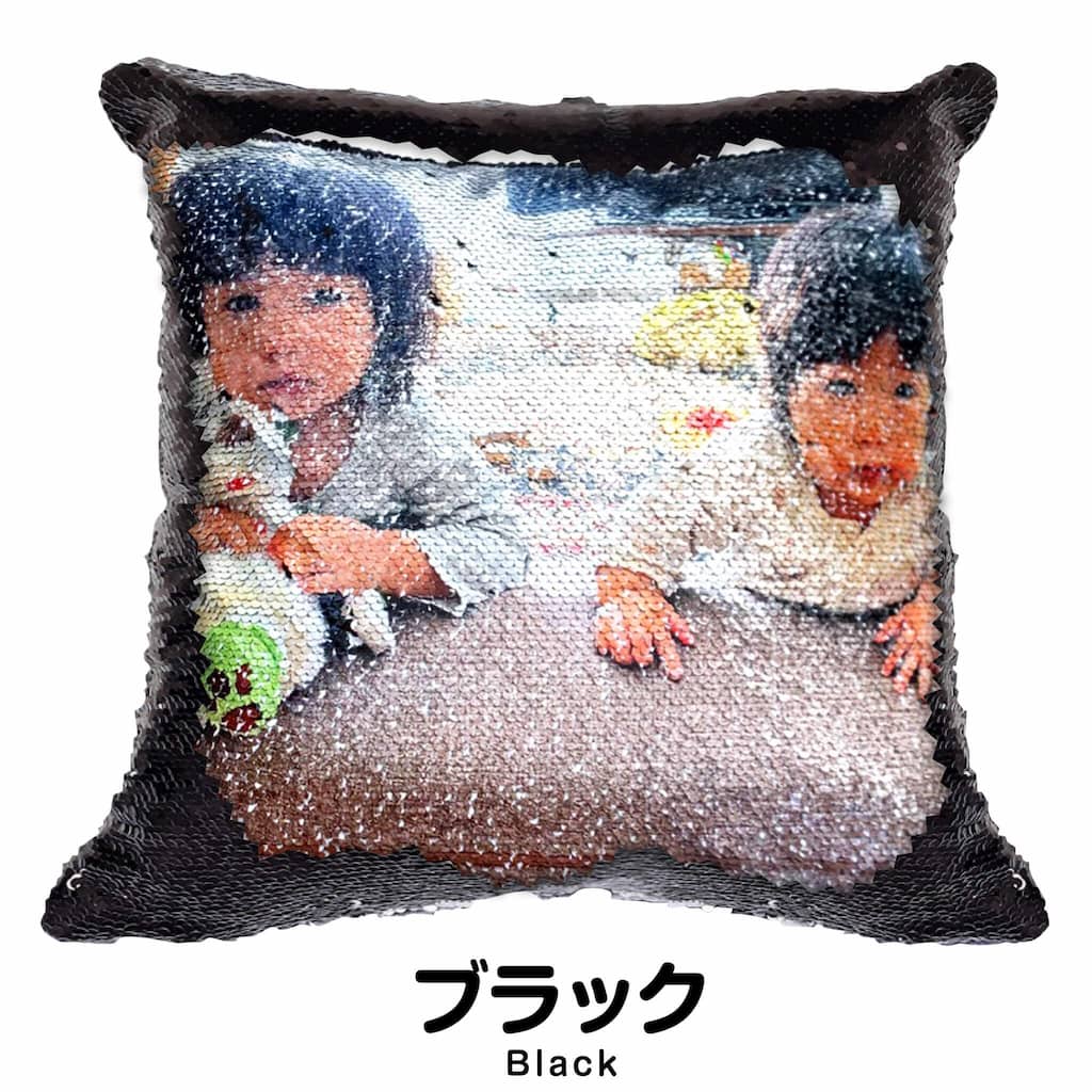 世界にひとつだけ♪好きな写真で作るオーダーメイドスパンコールクッションカバー